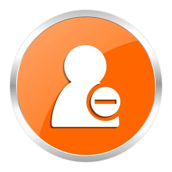 Contact orange glossy icon — Stock Photo, Image