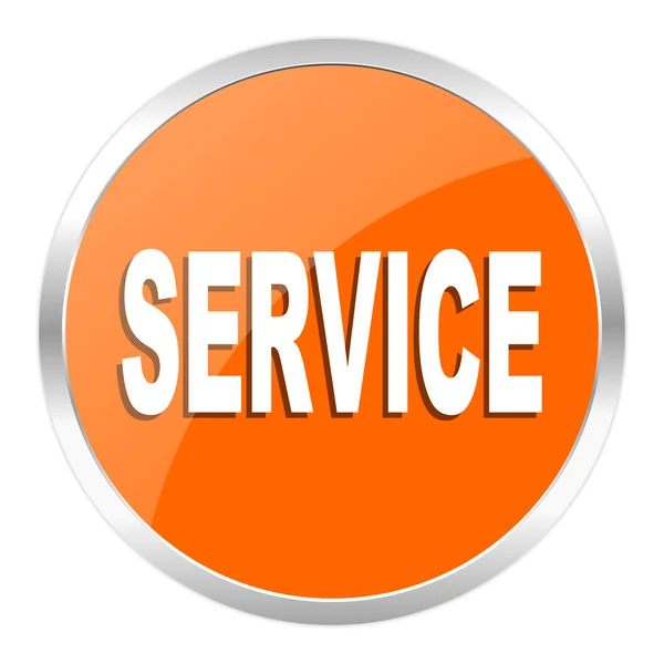 Glanzende pictogram service oranje — Stockfoto