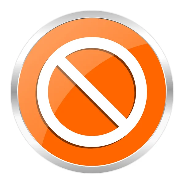 Acceso negado naranja icono brillante —  Fotos de Stock