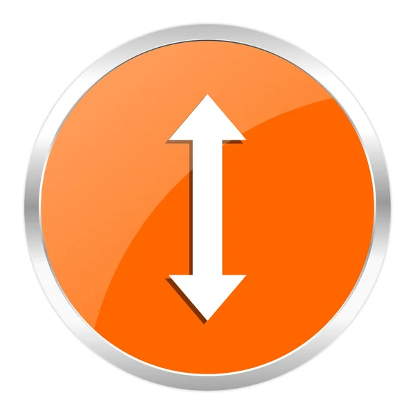 Arrow orange glossy icon — Stock Photo, Image