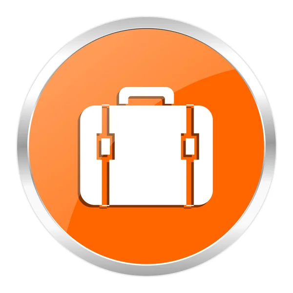 가방 오렌지 글로시 아이콘 — 스톡 사진
