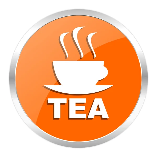 Tè arancione icona lucida — Foto Stock