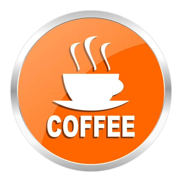 Espresso Orange Hochglanz-Symbol — Stockfoto