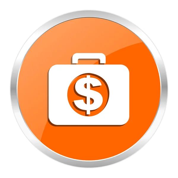 Financial orange glossy icon — Stock Photo, Image