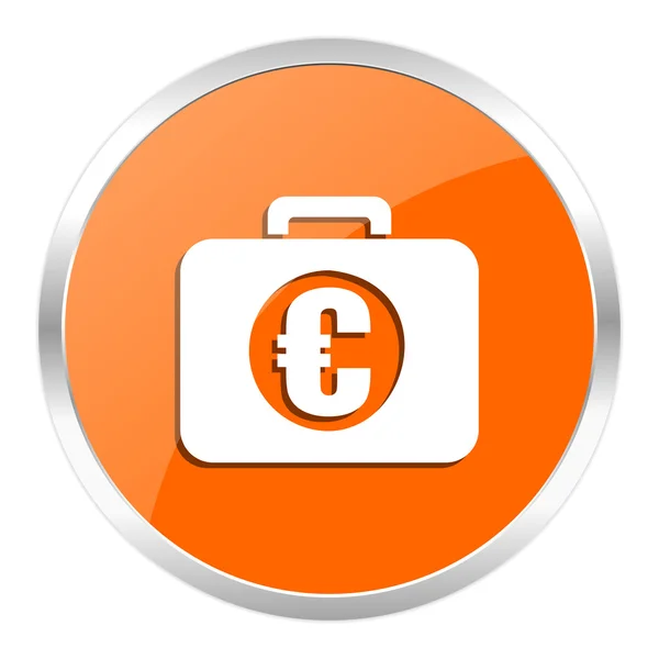 Pénzügyi narancssárga fényes ikonra — Stock Fotó