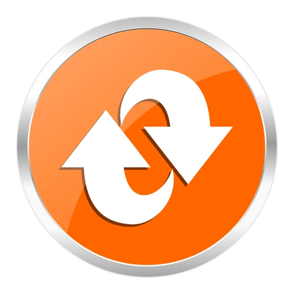 Rotation orange Hochglanz-Symbol — Stockfoto