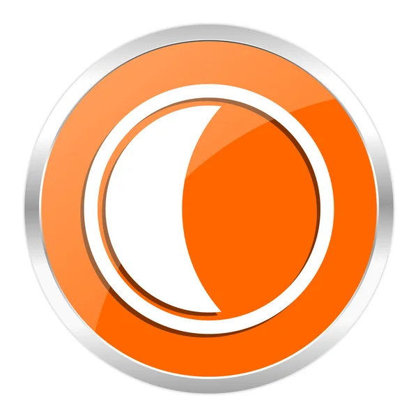 Månen orange glansig ikonen — Stockfoto