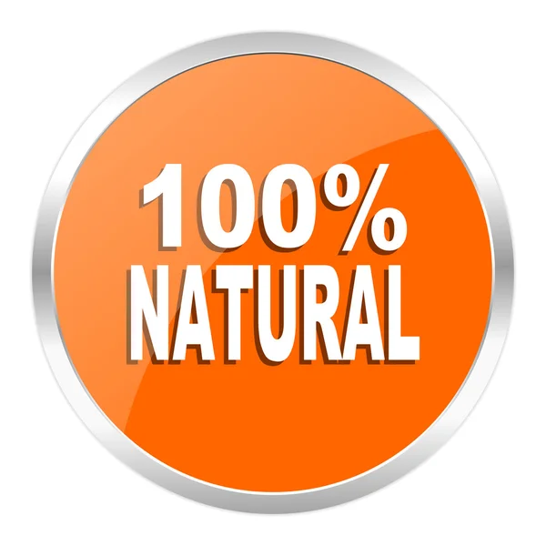 Natural orange glossy icon — Stock Photo, Image