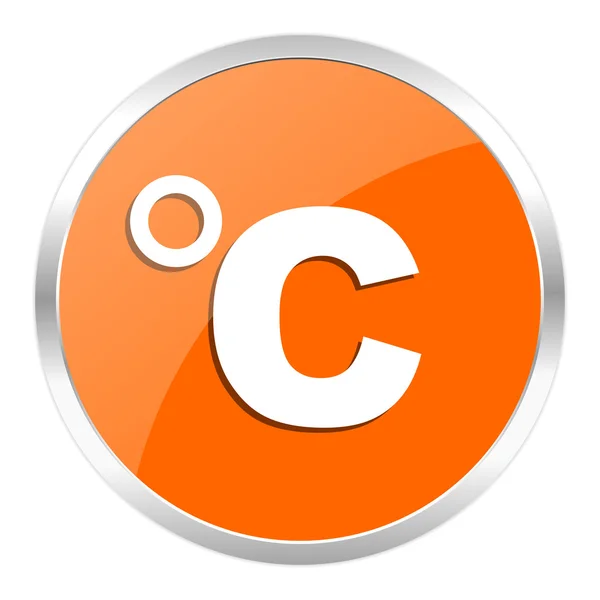 Celsius oranje glanzende pictogram — Stockfoto