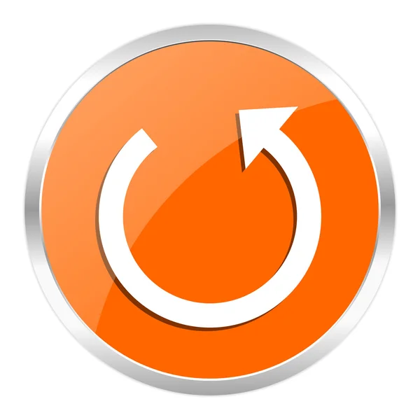 Obrót pomarańczowy ikona — Zdjęcie stockowe