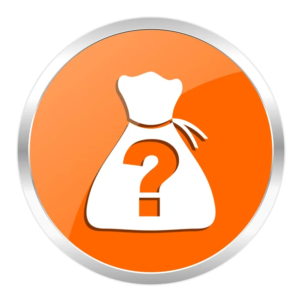 Riddle orange glossy icon — Stock Photo, Image