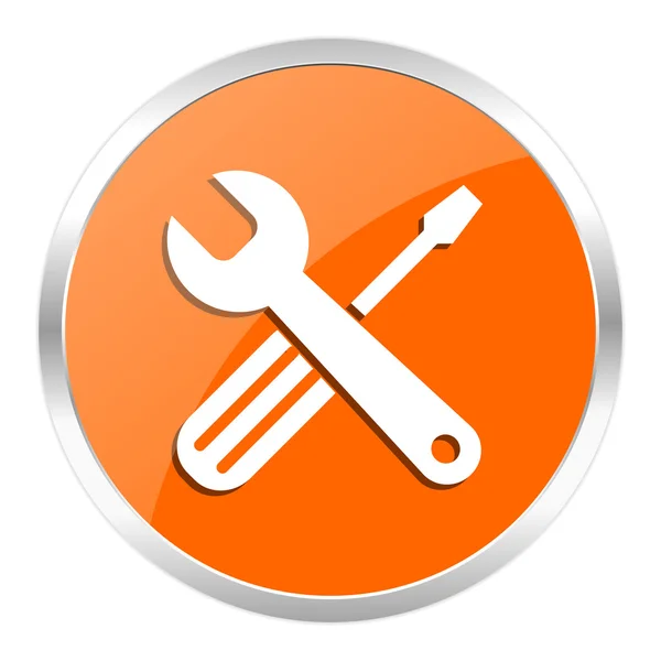 Glanzende pictogram hulpprogramma's oranje — Stockfoto