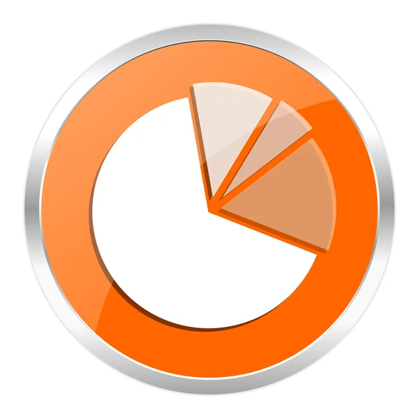 Diyagramda turuncu parlak simgesi — Stok fotoğraf
