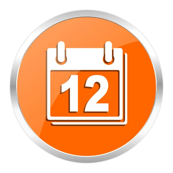 Calendar orange glossy icon — Stock Photo, Image
