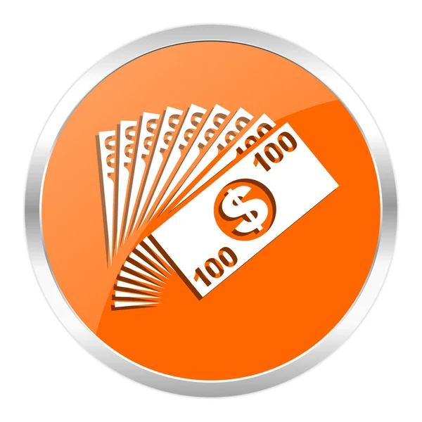 Money orange glossy icon — Stock Photo, Image