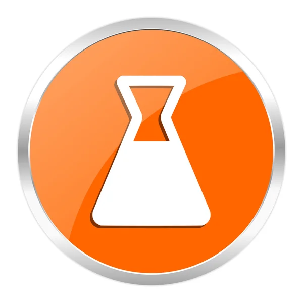 Laboratory orange glossy icon — Stock Photo, Image