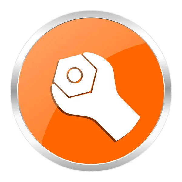 Eszközök narancsszínű fényes ikonra — Stock Fotó