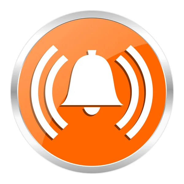 Alarm orange glossy icon — Stock Photo, Image