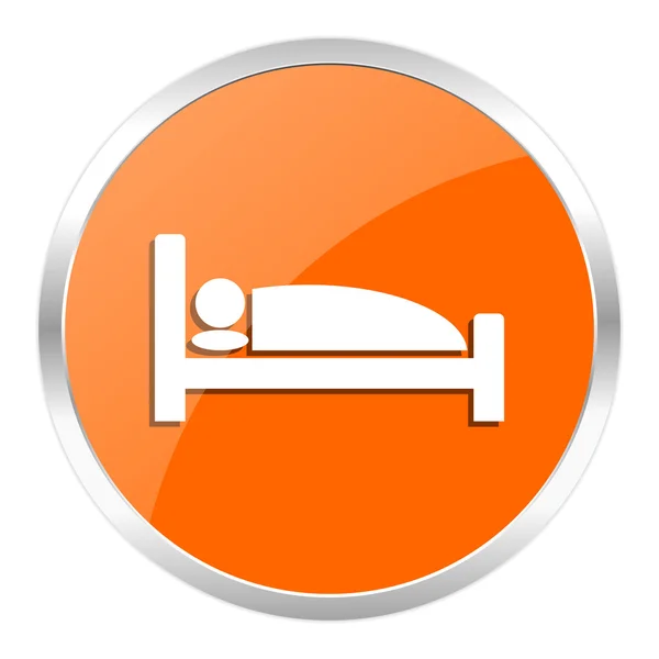 Hotel oranje glanzende pictogram — Stockfoto