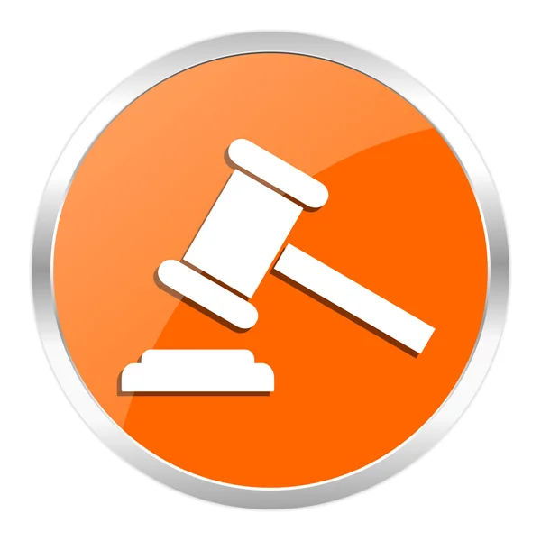 Auction orange glossy icon — Stock Photo, Image
