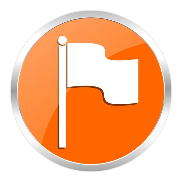 Flagge orange Hochglanz-Symbol — Stockfoto