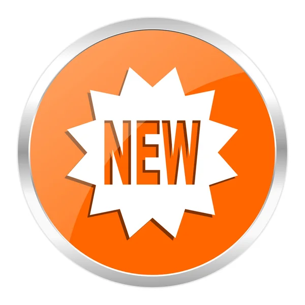 New orange glossy icon — Stock Photo, Image