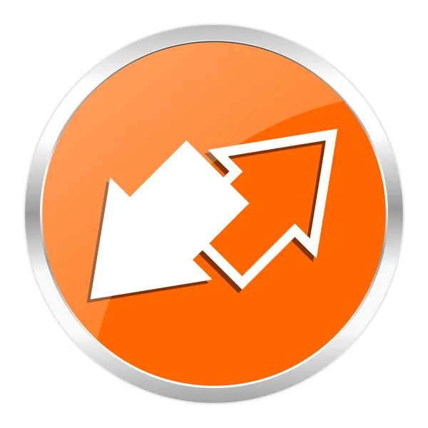 Scambio arancione icona lucida — Foto Stock