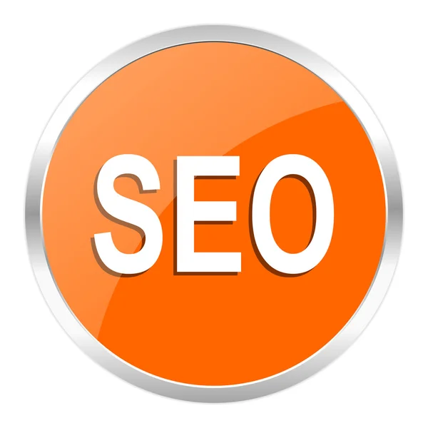 Seo orange glossy icon — Stock Photo, Image