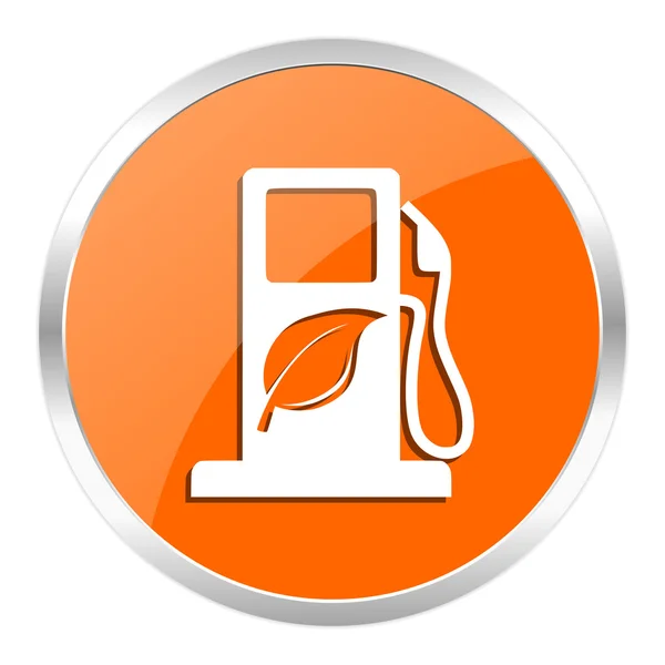 Biofuel orange glossy icon — Stock Photo, Image