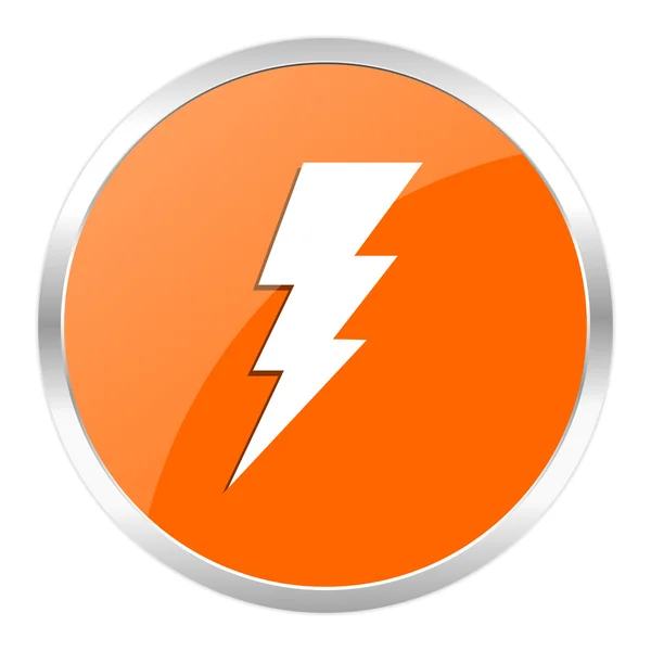 Bolt orange glossy icon — Stock Photo, Image