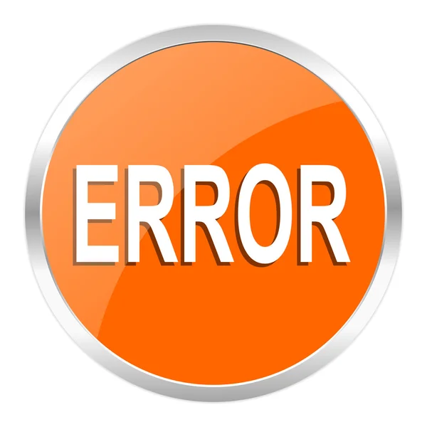 Error orange glossy icon — Stock Photo, Image