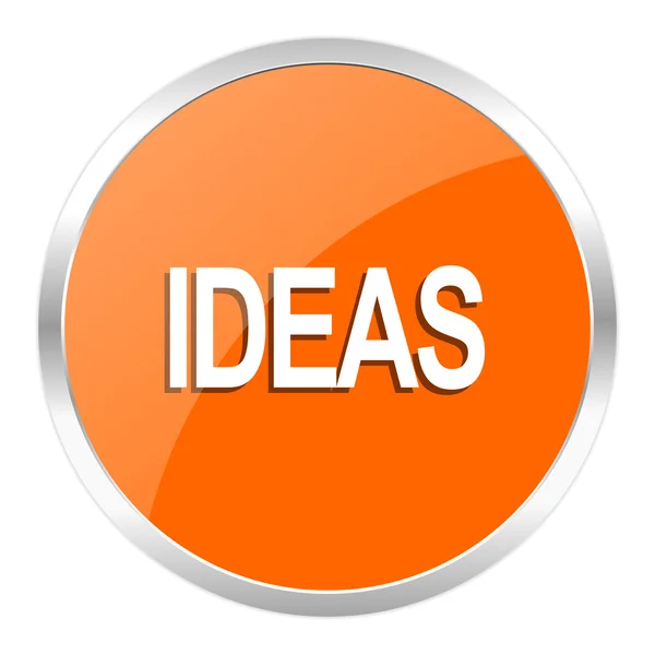 Ideas naranja icono brillante —  Fotos de Stock