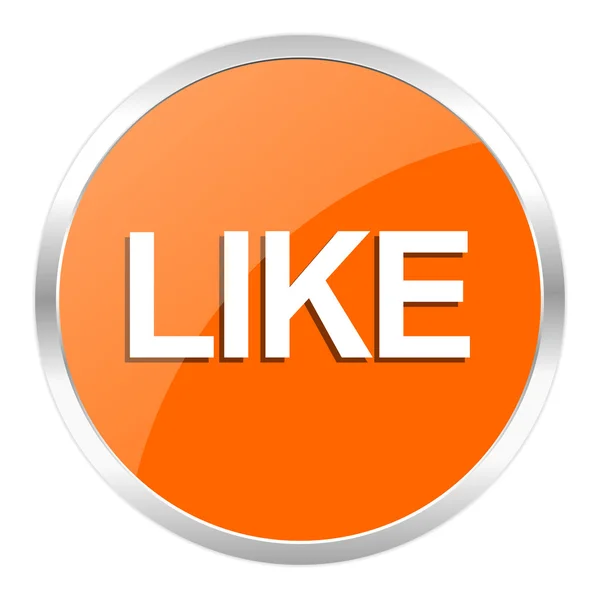 Like orange glossy icon — Stock Photo, Image