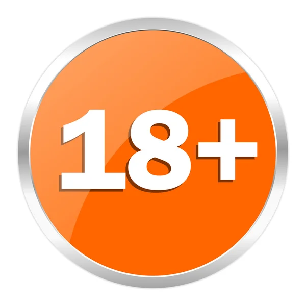 Adults orange glossy icon — Stock Photo, Image