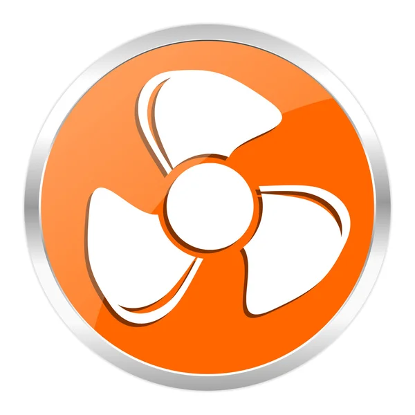 Fan orange glossy icon — Stock Photo, Image