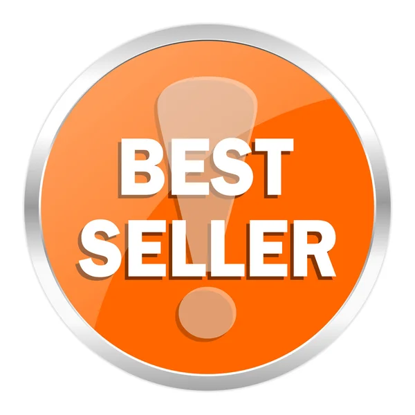 Nejlepší prodejce oranžové lesklé ikona — Stock fotografie