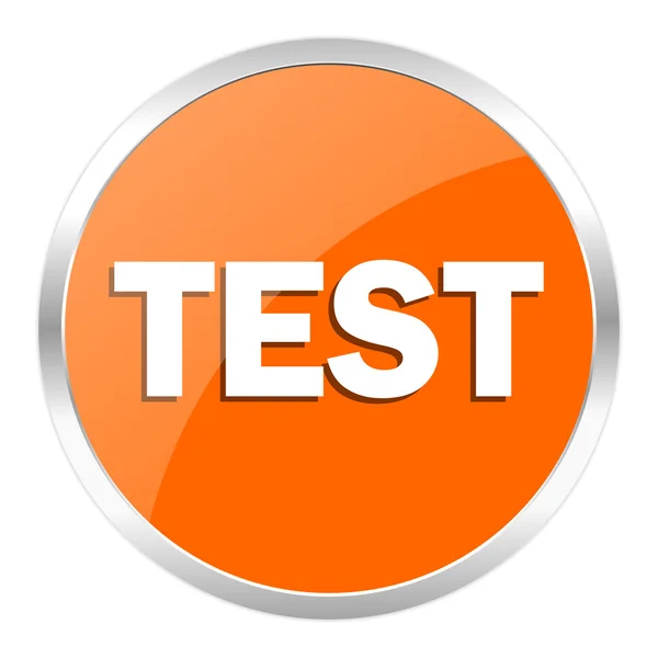 Test orange glossy icon — Stock Photo, Image