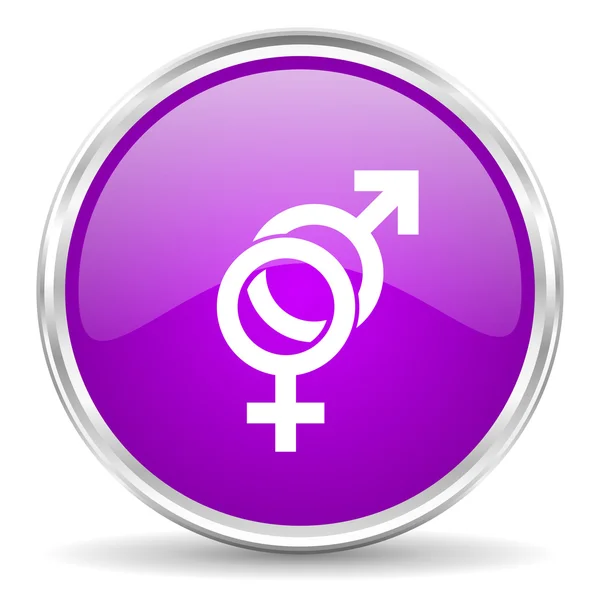 Sex pink glossy icon — Stock Photo, Image