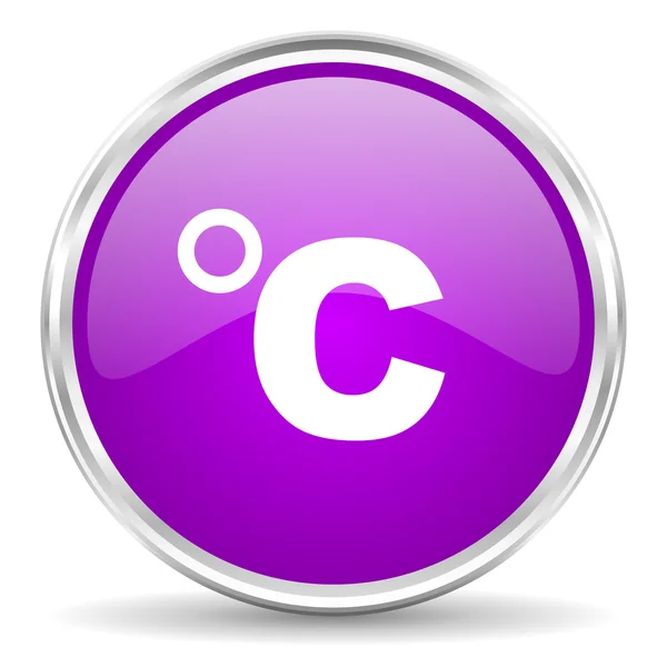 Celsius roze glanzende pictogram — Stockfoto