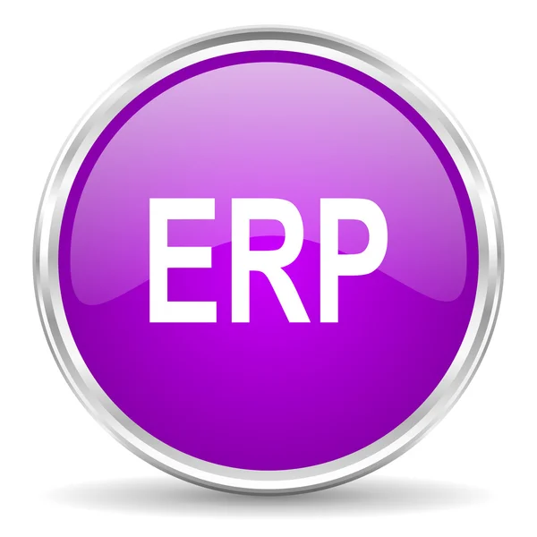 ERP roze glanzende pictogram — Stockfoto