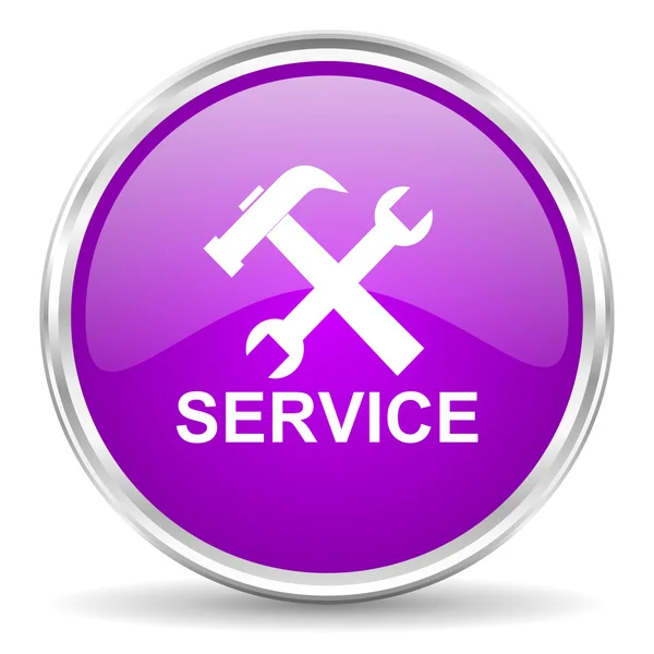Glanzende pictogram service roze — Stockfoto