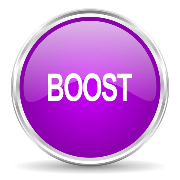 Boost рожевий глянсовий значок — Stockfoto