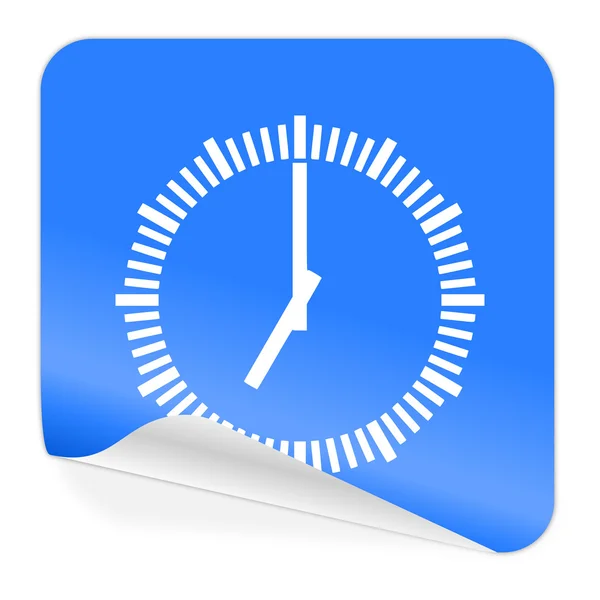 Tiempo icono etiqueta azul —  Fotos de Stock