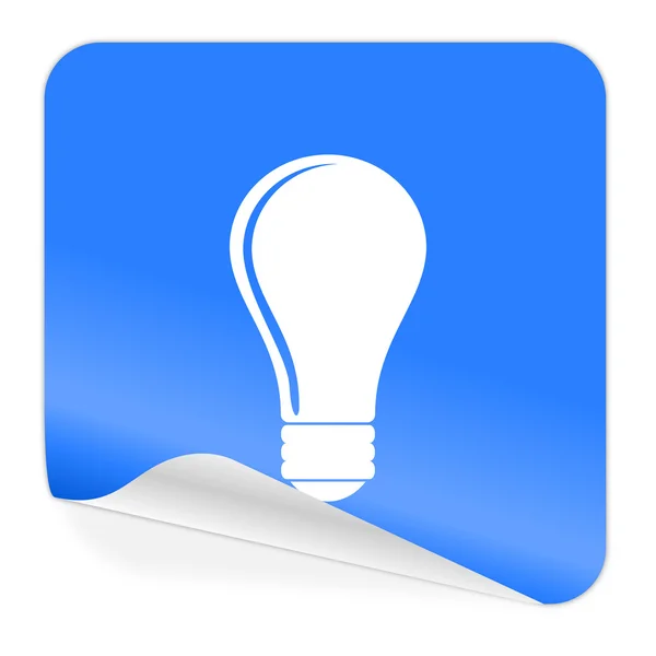 Žárovka modrá ikona — Stock fotografie