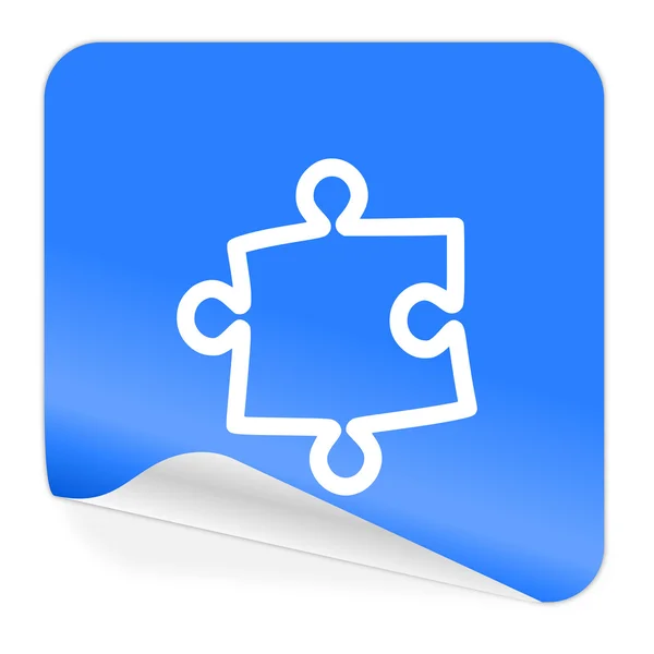 Puzzle modrá ikona — Stock fotografie