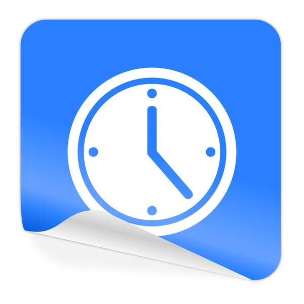 Time blue sticker icon — стоковое фото