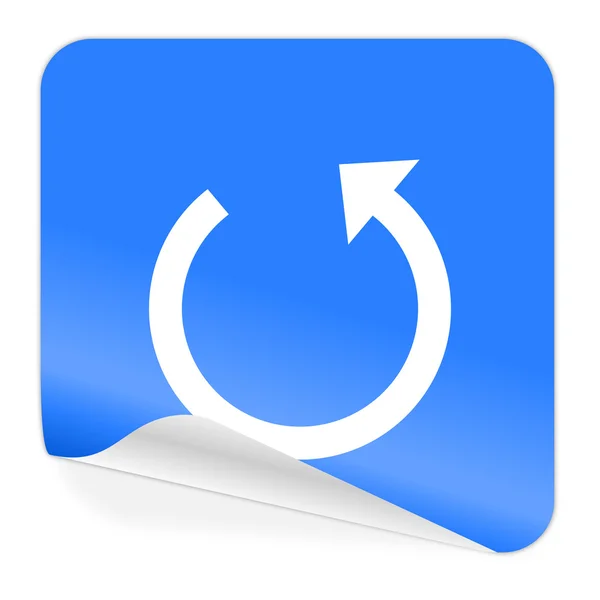 Rotera blå klistermärket ikonen — Stockfoto