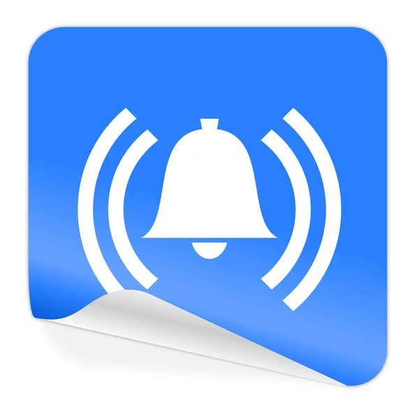 Alarma icono pegatina azul —  Fotos de Stock