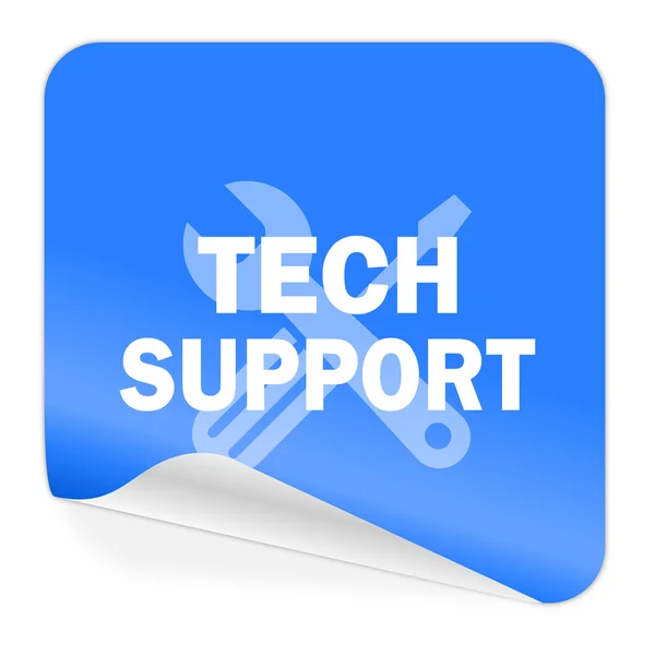 Technical support blue sticker icon — Stock Photo, Image