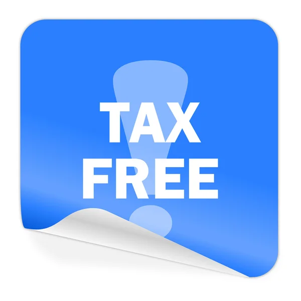 Vergi ücretsiz mavi etiket simgesi — Stok fotoğraf